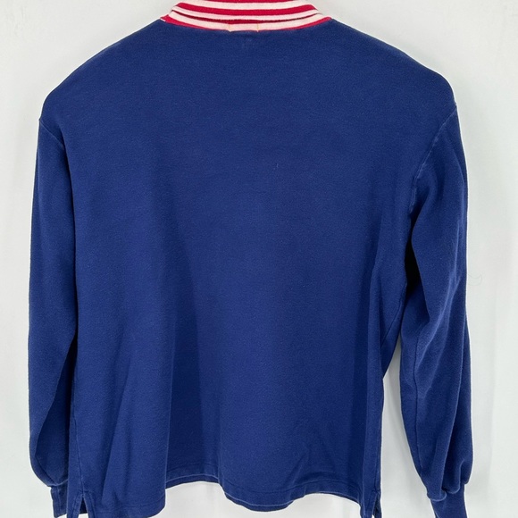 Vintage Izod Lacoste Mens Sz L Candy Stripe Turtle Neck Blue RARE!!! T0 - Picture 3 of 10